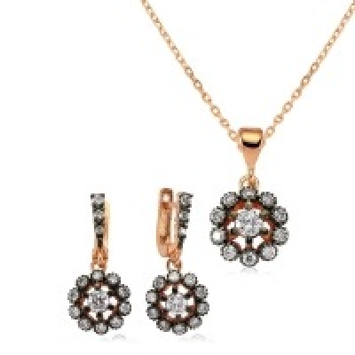 Silver Diamond Model Flower Women’s Set