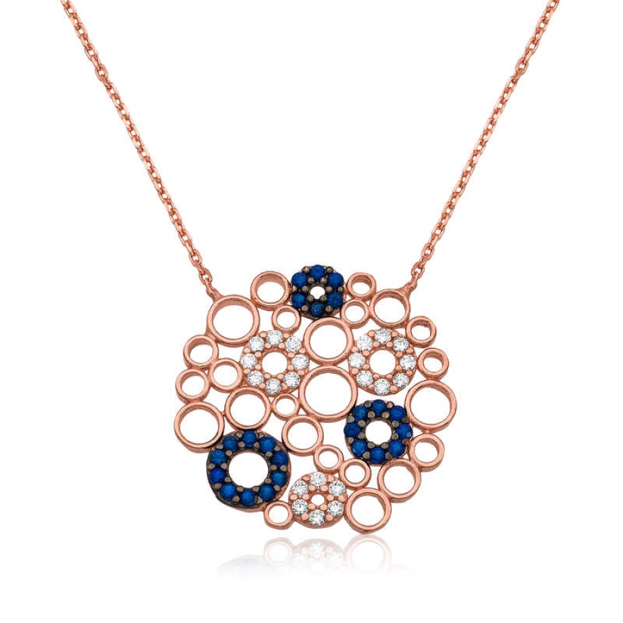 Silver Mosaic Round Women’s Necklace