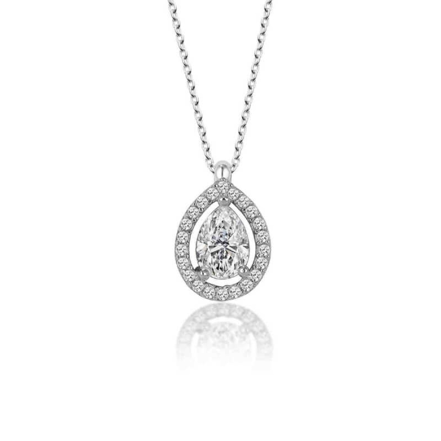 Silver Solitaire Women’s Necklace