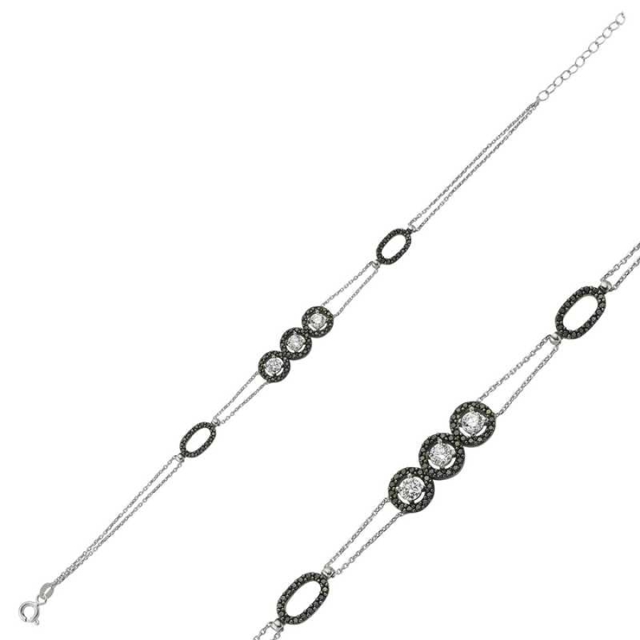 Silver Three Stone Women’s Bracelet