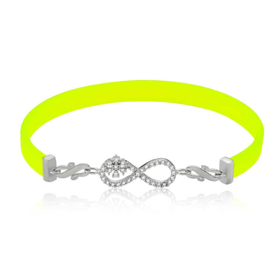 Silver Yellow Infinity Women’s Bracelet