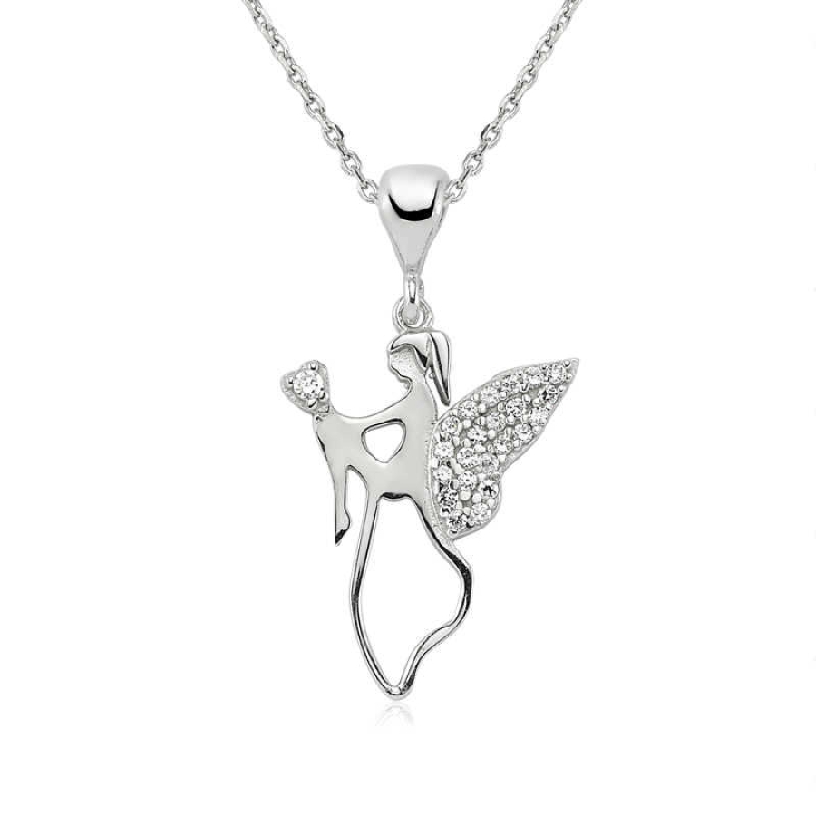 Sterling Silver 925 Angel Mother Necklace for Women