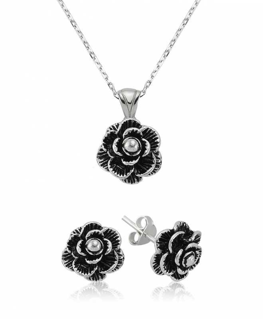 Silver Flower Set