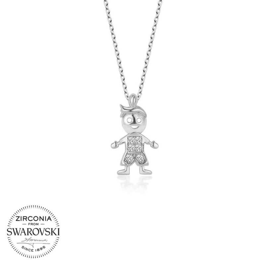 Swarovski Silver Kids’ Necklace for Women
