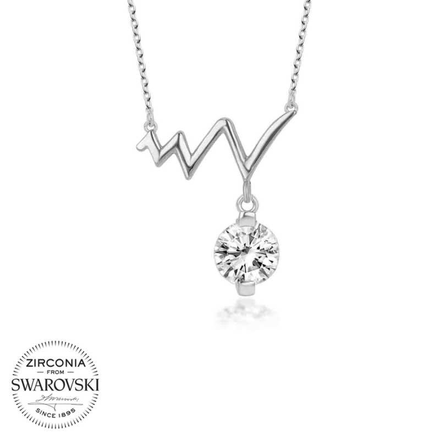 Swarovski Stone Silver Rhythm Women’s Necklace